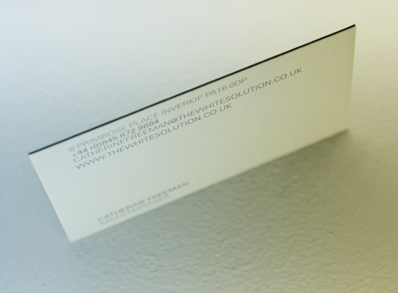 The White Solution Business Card