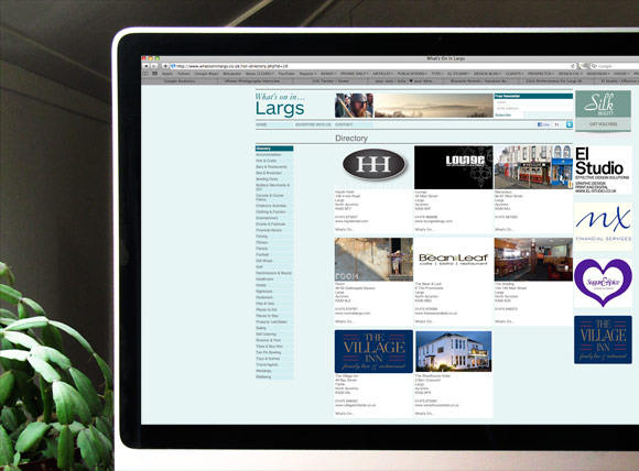 Whats on in Largs. Business & Event Directory